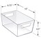 Azar Displays Storage Tote, Styrene, Clear, 4-1/2 in H, 10 in W, 6-3/4 in L 556235-4PK - alternate 3